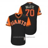 Camiseta Beisbol Hombre San Francisco Giants Julian Fernandez 2018 LLWS Players Weekend Billete Negro