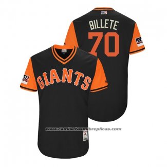 Camiseta Beisbol Hombre San Francisco Giants Julian Fernandez 2018 LLWS Players Weekend Billete Negro