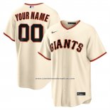 Camiseta Beisbol Hombre San Francisco Giants Primera Replica Personalizada Crema1