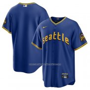 Camiseta Beisbol Hombre Seattle Mariners 2023 City Connect Replica Azul