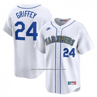 Camiseta Beisbol Hombre Seattle Mariners Ken Griffey Jr. Replica Road Gris