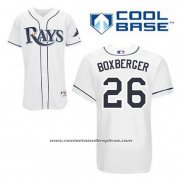 Camiseta Beisbol Hombre Tampa Bay Rays Brad Boxberger 26 Blanco Primera Cool Base