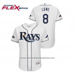 Camiseta Beisbol Hombre Tampa Bay Rays Brandon Lowe 2019 Postemporada Flex Base Blanco