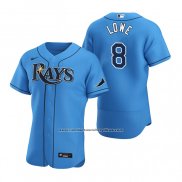 Camiseta Beisbol Hombre Tampa Bay Rays Brandon Lowe Alterno Autentico 2020 Azul