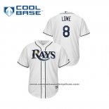 Camiseta Beisbol Hombre Tampa Bay Rays Brandon Lowe Cool Base Blanco