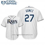 Camiseta Beisbol Hombre Tampa Bay Rays Carlos Gomez Cool Base Primera Blanco