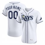 Camiseta Beisbol Hombre Tampa Bay Rays Elite Personalizada Blanco
