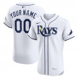 Camiseta Beisbol Hombre Tampa Bay Rays Elite Personalizada Blanco