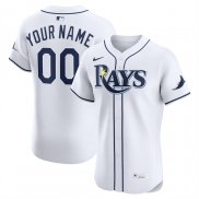 Camiseta Beisbol Hombre Tampa Bay Rays Elite Personalizada Blanco