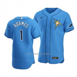 Camiseta Beisbol Hombre Tampa Bay Rays Willy Adames 2020 Alterno Autentico Azul