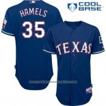 Camiseta Beisbol Hombre Texas Rangers Cole Hamels Azul Cool Base