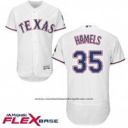 Camiseta Beisbol Hombre Texas Rangers Cole Hamels Blanco Autentico Collection Flex Base