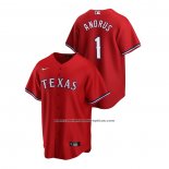 Camiseta Beisbol Hombre Texas Rangers Elvis Andrus 2020 Replica Alterno Rojo