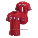 Camiseta Beisbol Hombre Texas Rangers Elvis Andrus Autentico 2020 Alterno Rojo