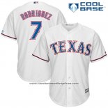 Camiseta Beisbol Hombre Texas Rangers Ivan Rodriguez Blanco Cool Base