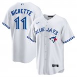 Camiseta Beisbol Hombre Toronto Blue Jays Bo Bichette Primera Replica Blanco