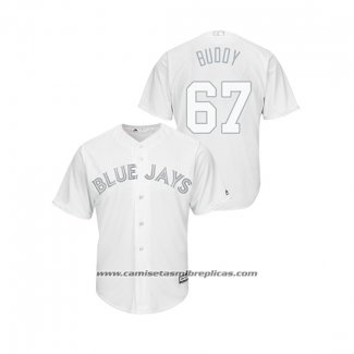 Camiseta Beisbol Hombre Toronto Blue Jays Buddy Boshers 2019 Players Weekend Replica Blanco