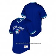 Camiseta Beisbol Hombre Toronto Blue Jays Cooperstown Collection Mesh Wordmark V-Neck Azul