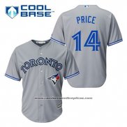 Camiseta Beisbol Hombre Toronto Blue Jays David Price 14 Gris Cool Base