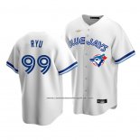 Camiseta Beisbol Hombre Toronto Blue Jays Hyun Jin Ryu Cooperstown Collection Primera Blanco