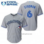 Camiseta Beisbol Hombre Toronto Blue Jays Marcus Stroman 6 Gris Cool Base