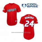 Camiseta Beisbol Hombre Toronto Blue Jays Ricky Romero 24 Rojo Cool Base