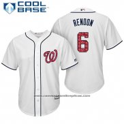 Camiseta Beisbol Hombre Washington Nationals 2017 Estrellas y Rayas Anthony Rendon Blanco Cool Base