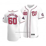 Camiseta Beisbol Hombre Washington Nationals Hunter Strickland Primera Autentico Blanco