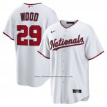 Camiseta Beisbol Hombre Washington Nationals James Wood Primera Blanco
