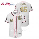 Camiseta Beisbol Hombre Washington Nationals Patrick Corbin 2019 Gold Program Flex Base Blanco