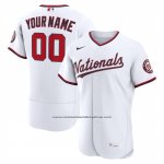 Camiseta Beisbol Hombre Washington Nationals Primera Autentico Personalizada Blanco