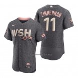 Camiseta Beisbol Hombre Washington Nationals Ryan Zimmerman 2022 City Connect Autentico Gris