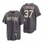 Camiseta Beisbol Hombre Washington Nationals Stephen Strasburg 2022 City Connect Replica Gris