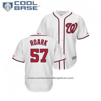 Camiseta Beisbol Hombre Washington Nationals Tanner Roark Cool Base Primera Blanco