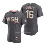 Camiseta Beisbol Hombre Washington Nationals Victor Robles 2022 City Connect Autentico Gris