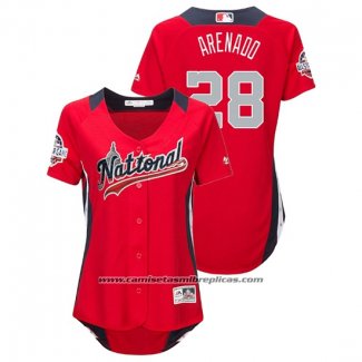 Camiseta Beisbol Mujer All Star Nolan Arenado 2018 Home Run Derby National League Rojo