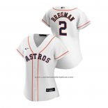 Camiseta Beisbol Mujer Houston Astros Alex Bregman 2020 Replica Primera Blanco