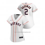 Camiseta Beisbol Mujer Houston Astros Alex Bregman 2020 Replica Primera Blanco