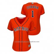 Camiseta Beisbol Mujer Houston Astros Carlos Correa Cool Base Naranja