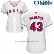 Camiseta Beisbol Mujer Los Angeles Angels Garrett Richards Blanco Cool Base