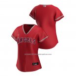 Camiseta Beisbol Mujer Los Angeles Angels Replica 2020 Alterno Rojo