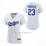 Camiseta Beisbol Mujer Los Angeles Dodgers Kyle Tucker Primera Replica Blanco