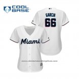 Camiseta Beisbol Mujer Miami Marlins Jarlin Garcia Cool Base Primera 2019 Blanco