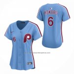 Camiseta Beisbol Mujer Philadelphia Phillies Ryan Howard Alterno Limited Azul Claro