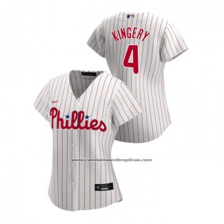 Camiseta Beisbol Mujer Philadelphia Phillies Scott Kingery 2020 Replica Primera Blanco