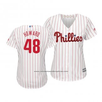 Camiseta Beisbol Mujer Philadelphia Phillies Spencer Howard Cool Base Primera Blanco