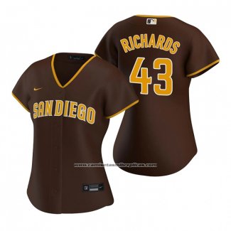 Camiseta Beisbol Mujer San Diego Padres Garrett Richards Replica 2020 Road Marron