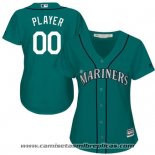 Camiseta Beisbol Mujer Seattle Mariners Personalizada Veder