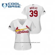 Camiseta Beisbol Mujer St. Louis Cardinals Miles Mikolas 2019 Postemporada Cool Base Blanco