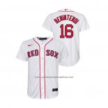 Camiseta Beisbol Nino Boston Red Sox Andrew Benintendi Replica Primera Blanco